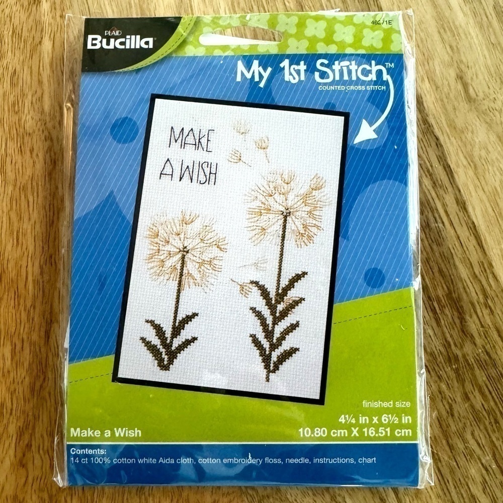 My 1st Stitch Make A Wish Mini Counted Cross Stitch Kit-